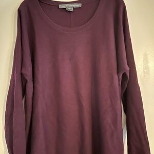 French Connection Burgundy Long Sleeve Lightweight Sweater